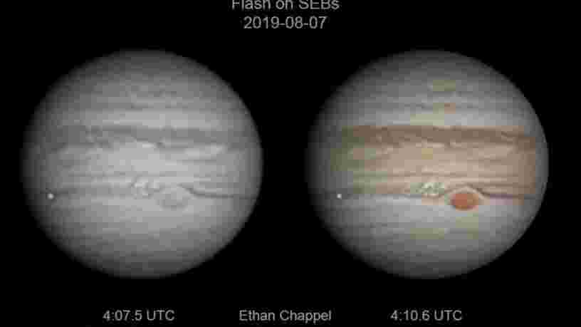 Un astronome amateur a accidentellement enregistré un flash rare sur Jupiter