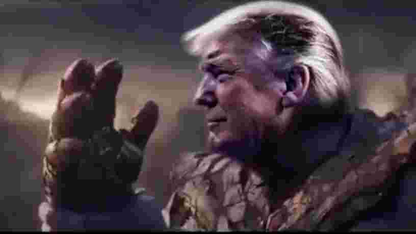 L'équipe de Donald Trump publie une vidéo du président avec le visage du super-vilain Thanos d'Avengers