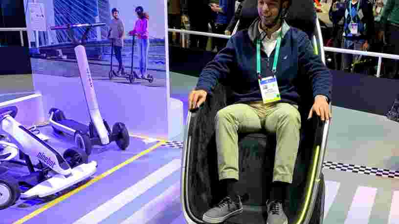 CES 2020 : j'ai testé le S-Pod, le siège roulant de Segway, et ce n'était pas facile à conduire