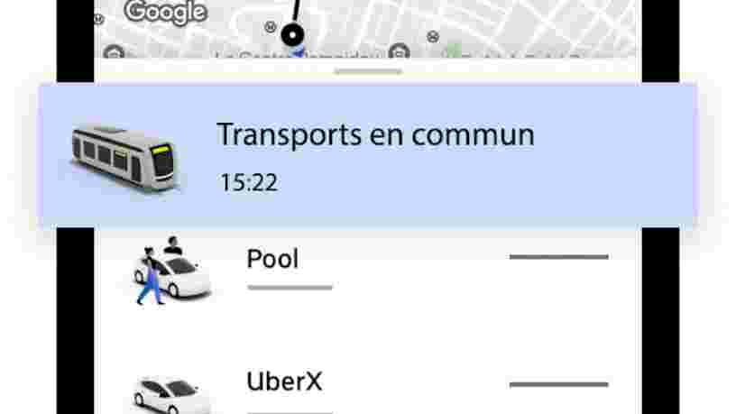 Uber va tester en Ile-de-France sa nouvelle application intégrant les transports en commun