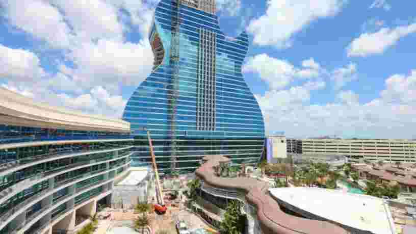Découvrez en images le gigantesque hôtel Hard Rock en forme de guitare qui va ouvrir en Floride