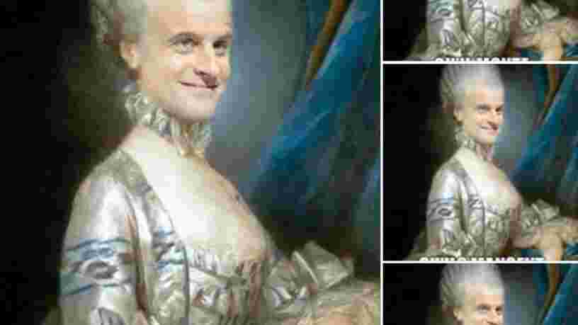 Les militants pro-FN travestissent Macron en Marie-Antoinette — voici l’histoire de ce photomontage né sur un forum étranger