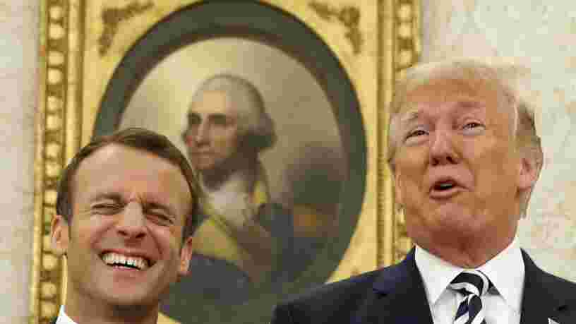 Donald Trump et Emmanuel Macron ont une relation particulière — ces photos de la visite d'Etat du président français le montrent
