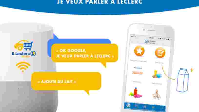 E. Leclerc propose à son tour de créer une liste de courses via Google Home