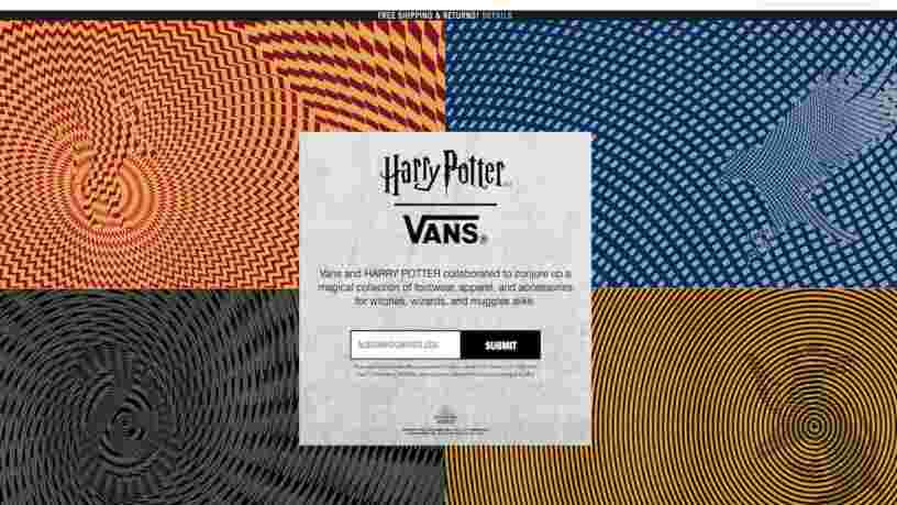 Vans va sortir une collection de sneakers et vêtements Harry Potter