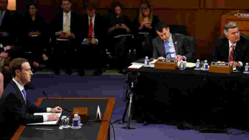 Mark Zuckerberg affronte les questions d'élus auxquels Facebook a donné 650.000$ depuis 2014