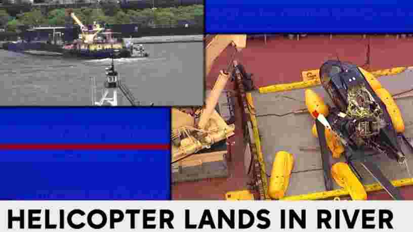 Une vidéo du crash d'un hélicoptère dans l'Hudson River à New York a été diffusée