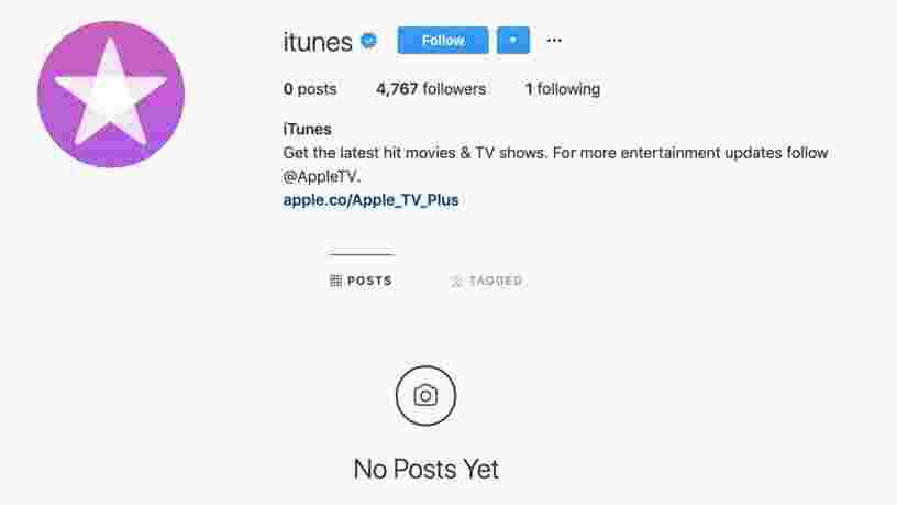 Apple a vidé les comptes Facebook et Instagram d'iTunes, qui devrait être bientôt abandonné