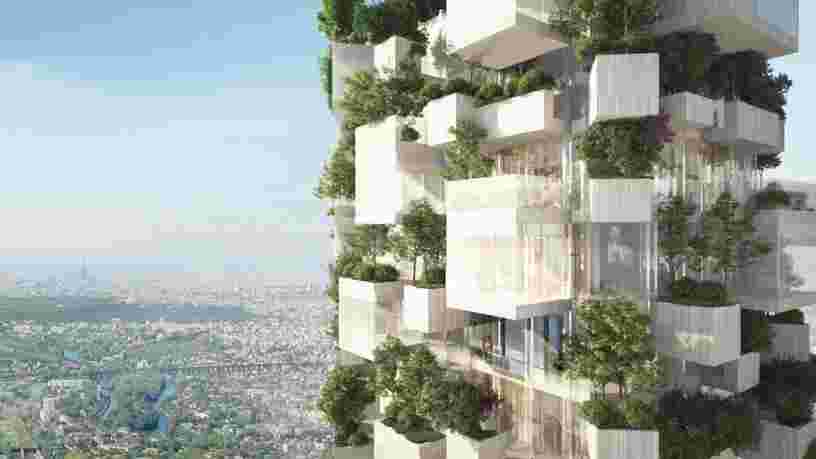 La région parisienne aura bientôt sa tour en bois avec 2000 plantes surnommée 'Forêt Blanche'