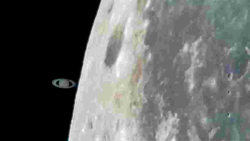 Un photographe a capturé avec son smartphone un moment ou Saturne 'touche' la Lune