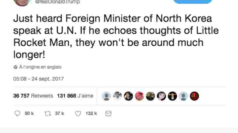 La Corée du Nord considère un tweet de Donald Trump comme une déclaration de guerre — Twitter doit expliquer pourquoi il ne le supprime pas
