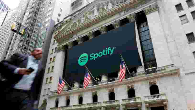 Spotify glisse en Bourse après une introduction sur une valorisation de 30Mds$