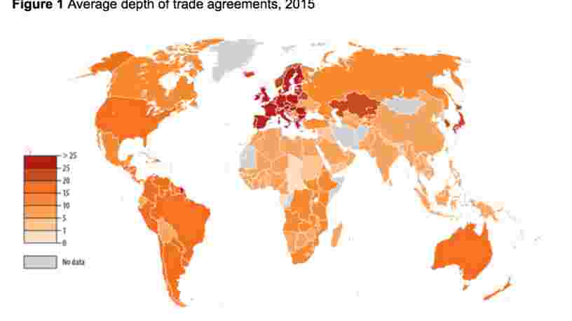 Cette carte montre le poids des relations commerciales dans le monde