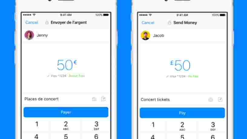 Vous pouvez désormais envoyer de l'argent à vos amis par Facebook Messenger