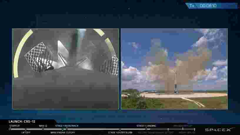 SpaceX a encore réussi à récupérer une fusée après avoir livré des fournitures à l'ISS — regardez les images de cet atterrissage parfait