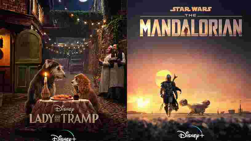 Disney dévoile les affiches du remake de 'La Belle et le Clochard' et de la série Star Wars 'The Mandalorian'