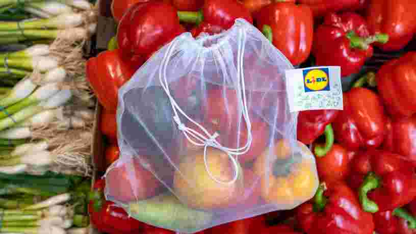 Lidl pourrait bientôt proposer en France des sacs réutilisables pour les fruits et légumes