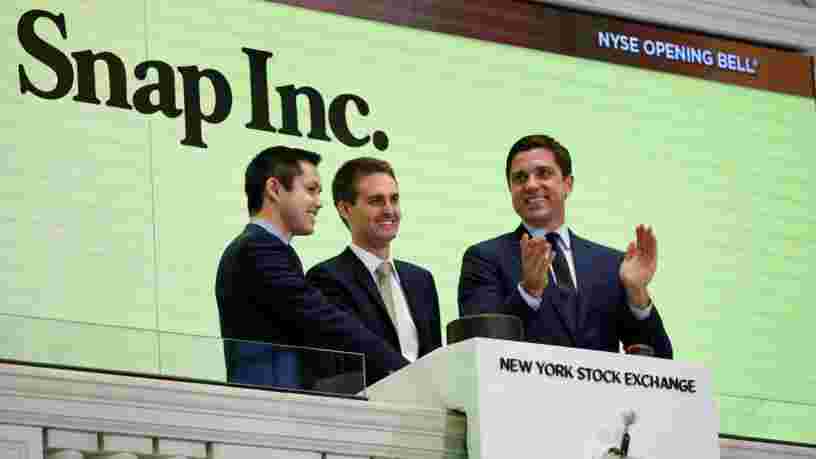Snap grimpe dans les premiers échanges en Bourse après une IPO qui fait de ses jeunes fondateurs des multimilliardaires
