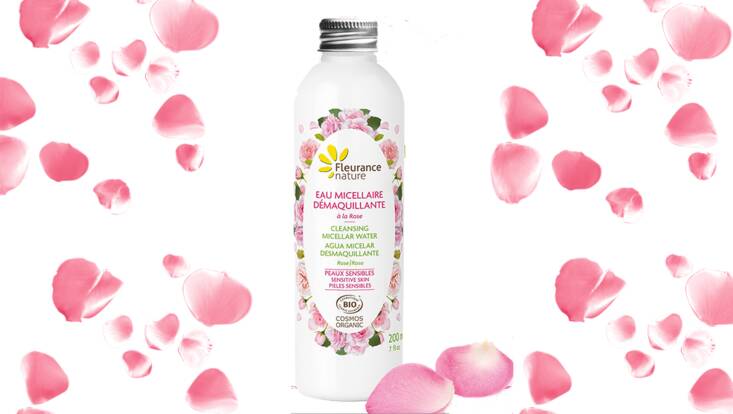L'Eau Micellaire Démaquillante Fleurance Nature, maintenant à la rose