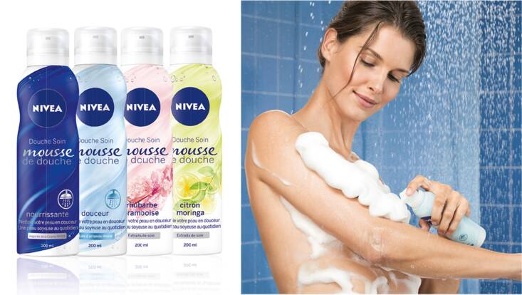Le plaisir de la douche se décuple encore avec Nivea et ses Mousses de Douche