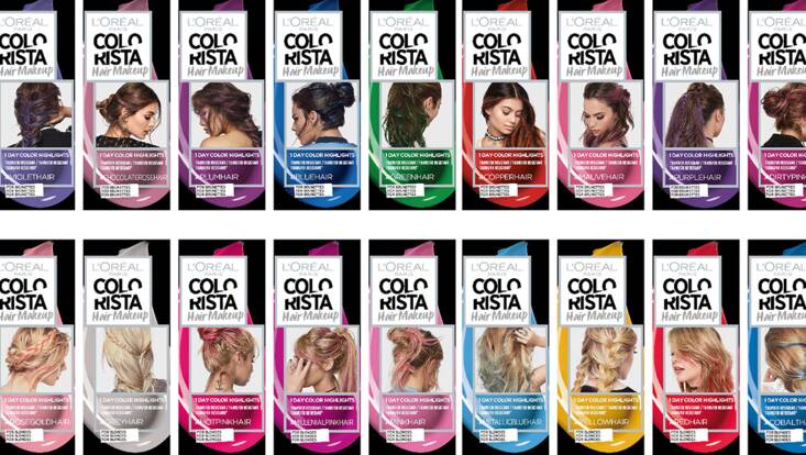 5. L'Oreal Paris Colorista Hair Makeup Temporary 1-Day Hair Color for Brunettes, Smokey Blue - wide 7