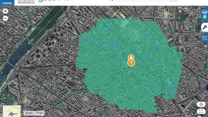 Voici comment connaître la zone d'1 km pour sortir autour de chez soi grâce au site Géoportail