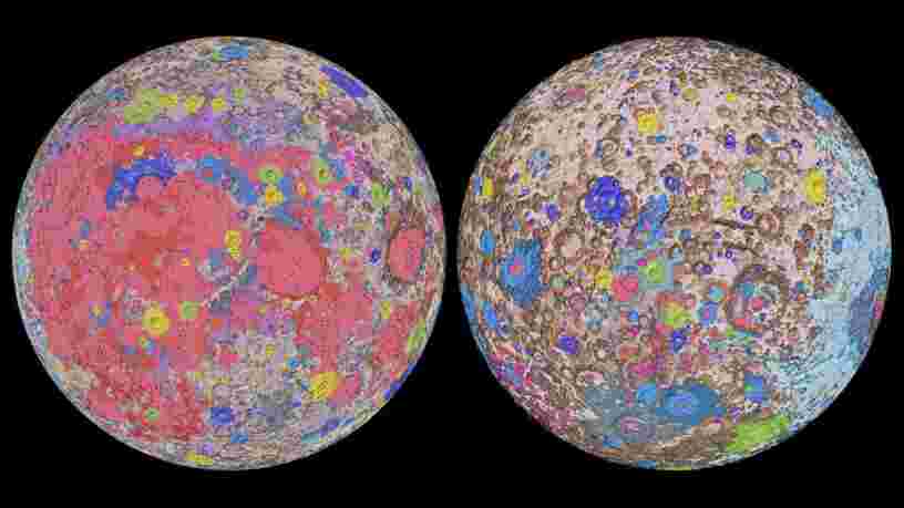 Cette carte hyper détaillée de la géologie de la Lune pourrait aider à prévoir les futurs alunissages