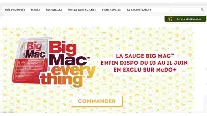 Vous allez pouvoir acheter la sauce Big Mac de McDonald's