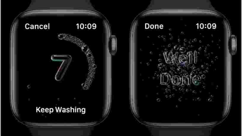 L'Apple Watch détectera si vous vous lavez les mains assez longtemps