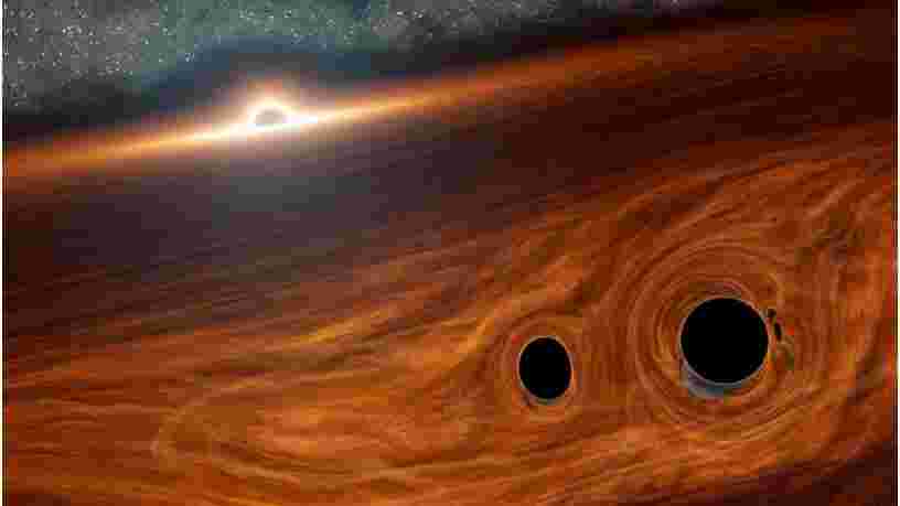 Les trous noirs peuvent produire de la lumière en se heurtant, et la première ‘éruption’ d’une fusion spatio-temporelle vient d’être détectée