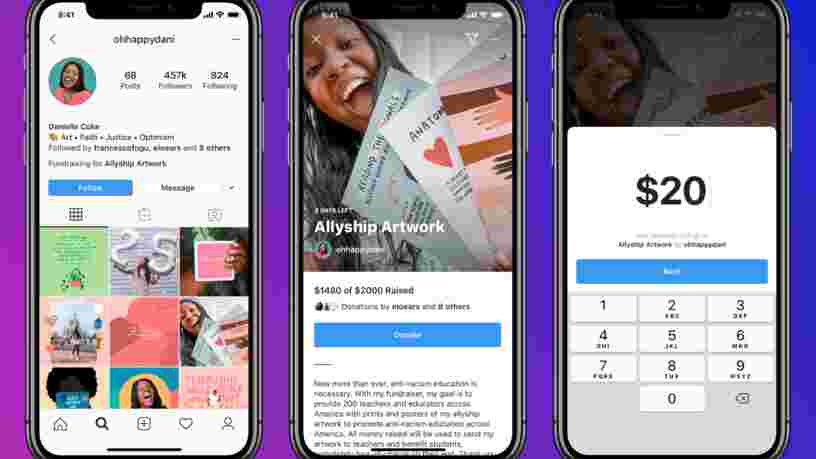 Instagram pourrait vous permettre de créer des cagnottes en ligne