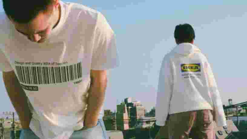 Ikea lance un sweat et un tshirt avec en motif le code-barre de sa bibliothèque Billy