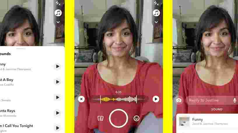 Snapchat lance une fonctionnalité pour ajouter de la musique sur les vidéos, à la manière de TikTok