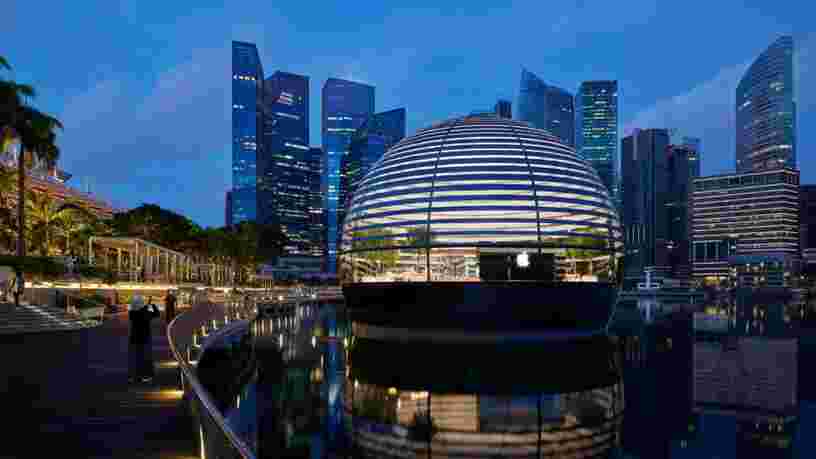 Voici à quoi ressemble le premier Apple Store flottant à Singapour