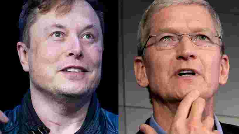 Elon Musk révèle avoir déjà contacté Tim Cook pour qu'Apple rachète Tesla