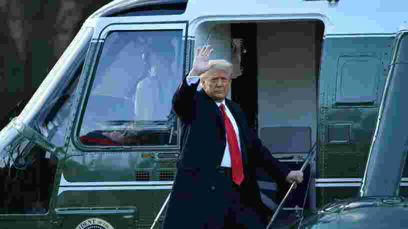 Voici la dernière image du président Donald Trump quittant la Maison Blanche