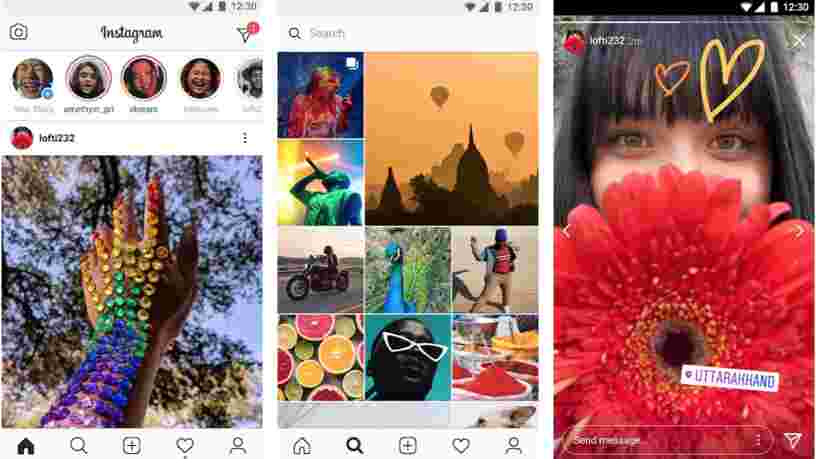 Facebook lance 'Instagram Lite', une version d'Instagram moins lourde à télécharger dans 170 pays