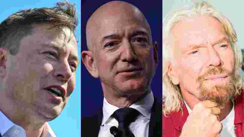 Voici comment Elon Musk, Jeff Bezos et Richard Branson se positionnent sur la conquête spatiale