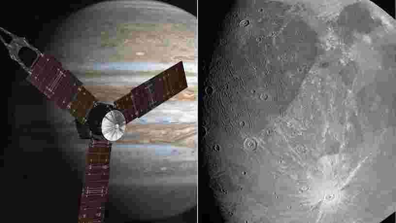 La sonde Juno a transmis des photos de Ganymède, le satellite de Jupiter, une première en 20 ans