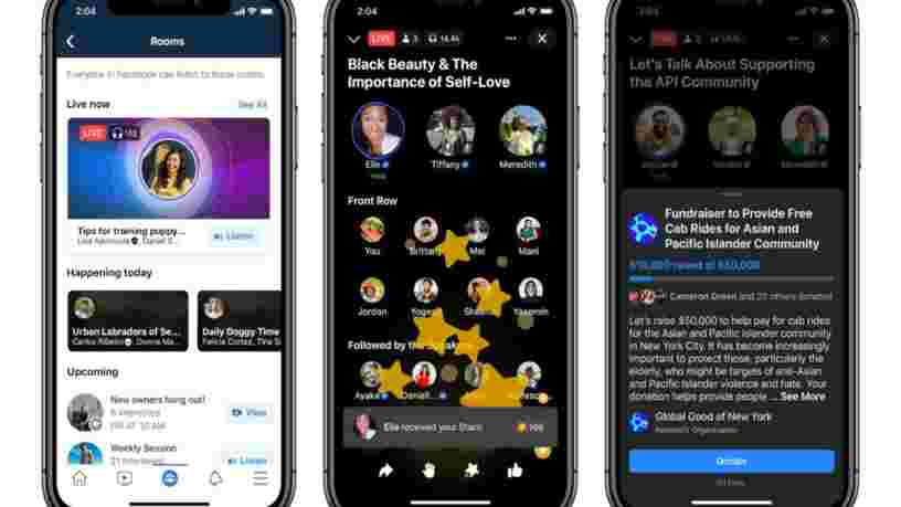 Facebook lance son offre de discussion en direct, concurrente de Clubhouse