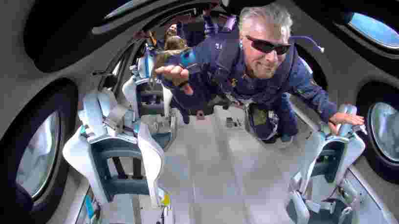 Revivez en images le voyage de Richard Branson dans l'espace avec Virgin Galactic