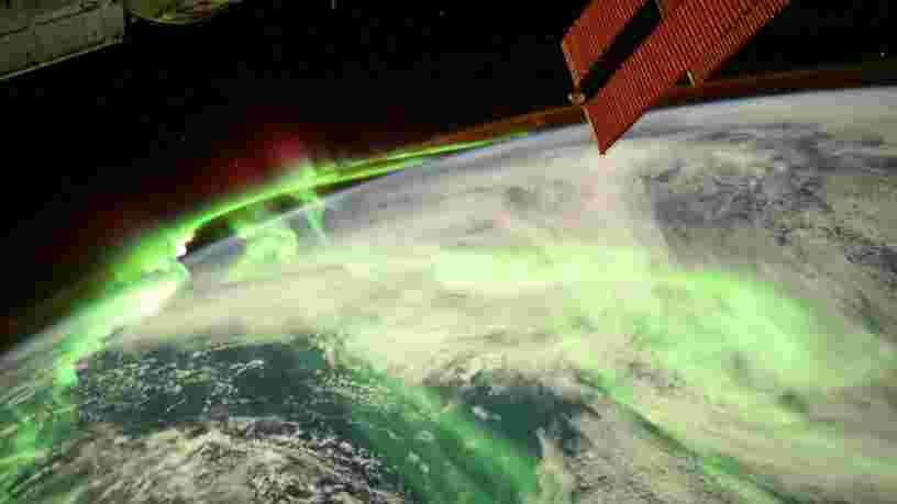 Thomas Pesquet partage la photo d'une magnifique aurore boréale prise depuis l'ISS