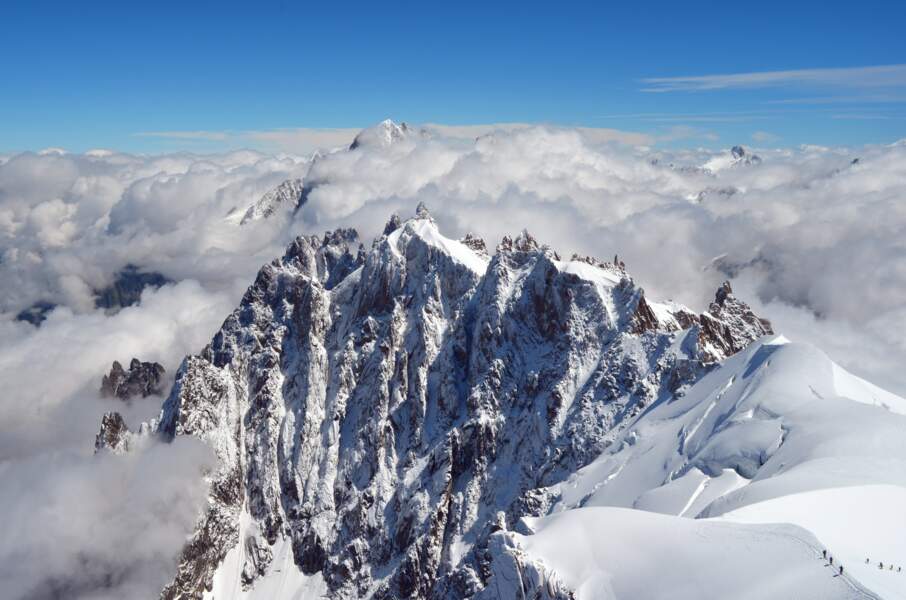 Vue aérienne du Mont Blanc, France