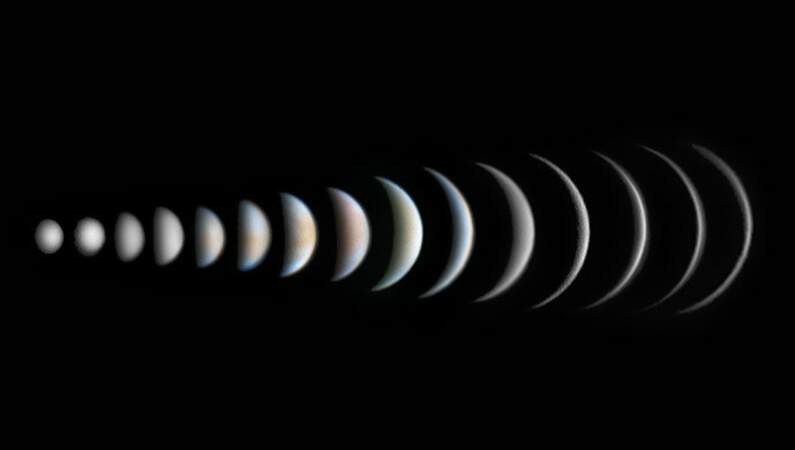 Les différentes phases de Vénus