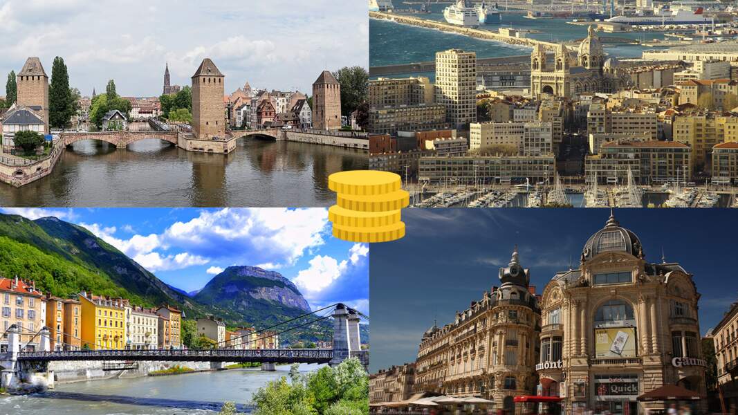 Marseille, Grenoble, Bordeaux, ... le classement de 20 grandes villes françaises en fonction de leur niveau de vie