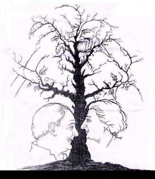 Voici l'arbre à visages ! 