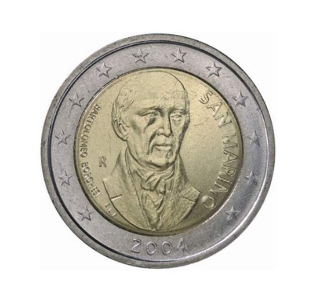 Les deux euros Saint-Marin de 2004, édition Bartolomeo Borghesi