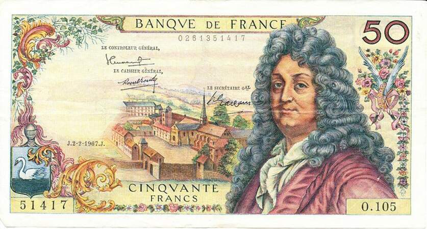 Les 50 francs pour Racine en 1962