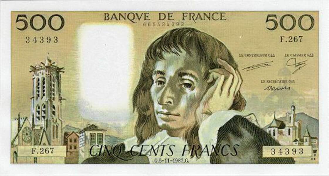 Les 500 francs pour Pascal en 1968