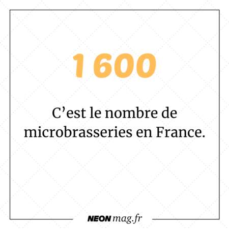 Il y a 1 600 microbrasseries en France. 